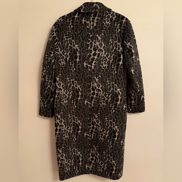 Express Brushed Leopard Wool-Blend Coat - Picture 7 of 9